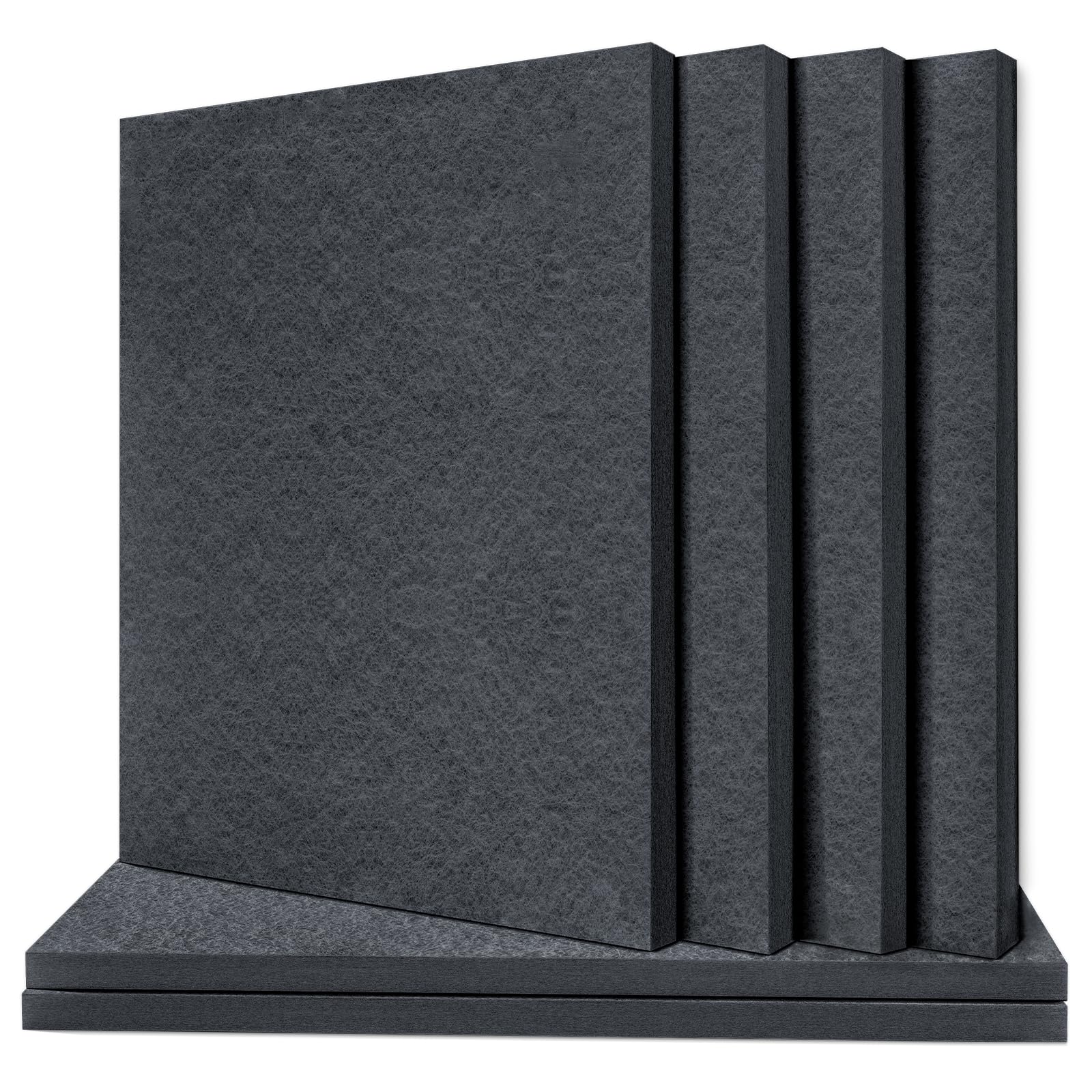 Troystudio Thickened Acoustic Panels, 16 X 12 X 0.5 Inches Pack Of 6 Felt Wall Decor Tiles Sound Absorbing Board, Noise Reverb E